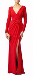 Lois Sparkle Jersey Wrap Evening Dress